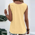 Casual Solid Color U-neck Vest Women Shoulder With Bow Tie Tops Summer T-shirt - Minihomy