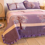 Crystal Velvet Bed Cover With Warm Quilted Sheets Korean Style - Minihomy