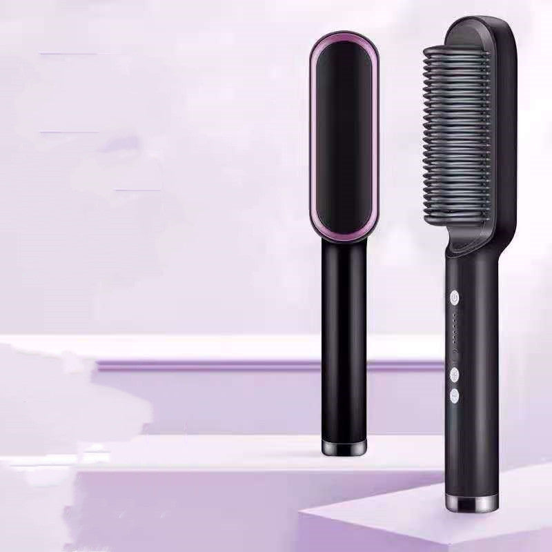 2 In 1 Hair Straightener Hot Comb - Dual-purpose Electric Hair Brush - Minihomy