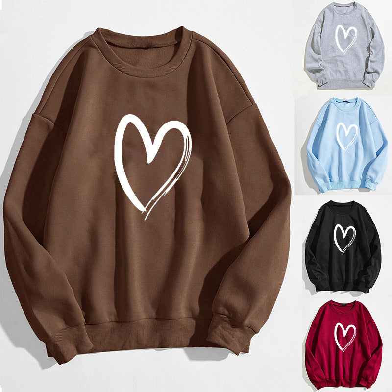 Printed Heart Sweater For Women: Stay Cozy in Style