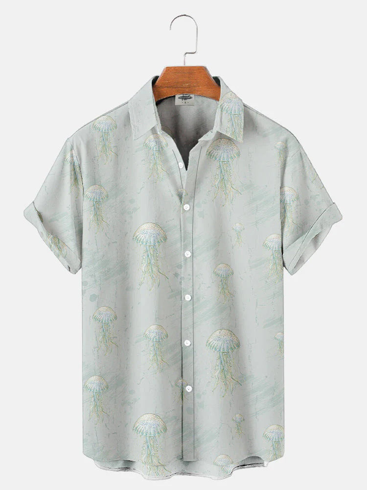 Hawaiian Shirt Men 3D Light Color Short Sleeve - Minihomy