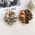 Leopard Print Leather Stitching New Color Block Large Intestine Hair Ring - Minihomy