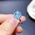 Natural Fireworks Cutter Sky Blue Topaz Ring - Minihomy