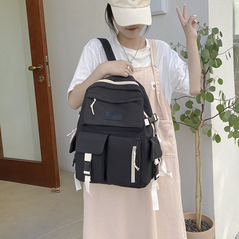 Large Capacity Junior High School Student Schoolbag Light And Simple - Minihomy