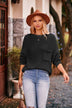 Dolman Sleeve Sweater With Pocket Solid Color Pullover Tops Women - Minihomy