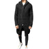 Long Knitted Hooded Sweater Coat Men Solid Color Button Casual Clothes - Minihomy