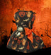 Halloween Small Dog Clothes Pet Dress Pumpkin Print Dress Chihuahua Yorkie Mesh Dress - Minihomy