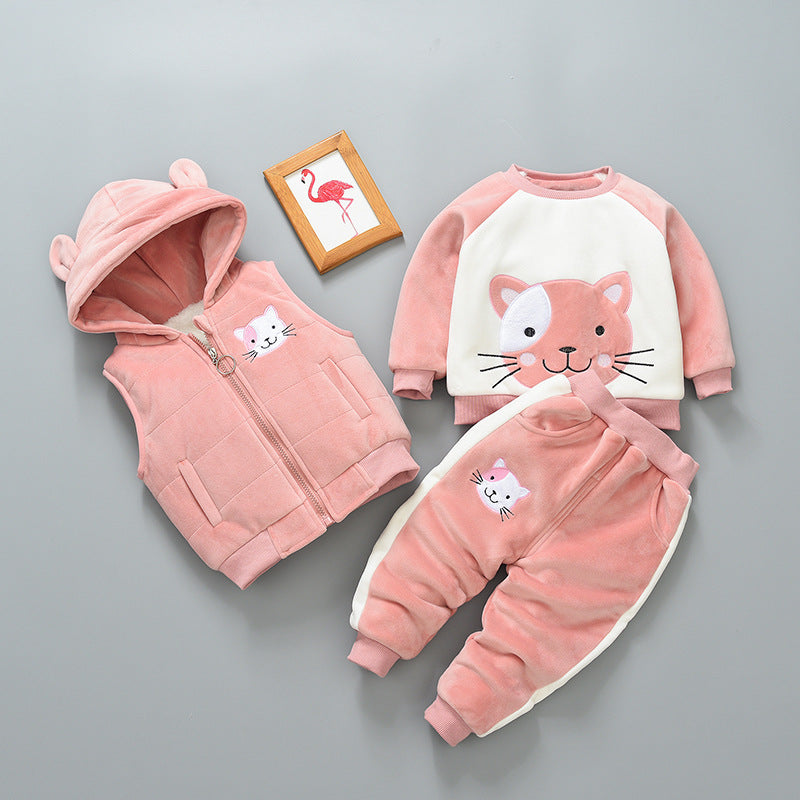 Children's thick three-piece suit - Minihomy