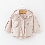 Children's European And American Solid Color Trench Coat - Minihomy