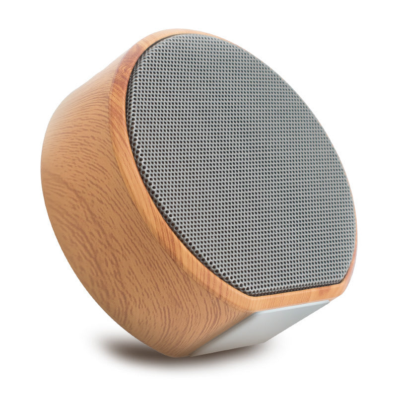 Wood grain bluetooth speaker