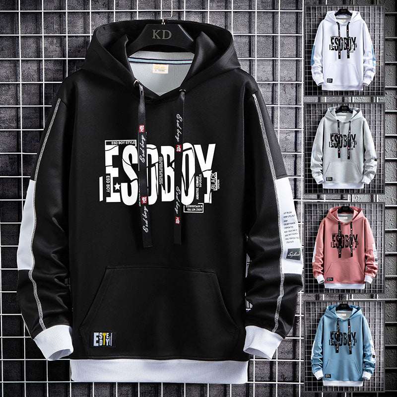 Korean Style Hooded Pullover Casual Long Sleeve Sweatshirt - Minihomy