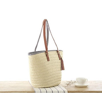 Beach Bag Woven Bag Casual Handbag - Minihomy