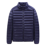 Men's Down Jacket Solid Color Stand Collar Light - Minihomy