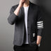 Men's Long-sleeved V-neck Slim-fit Cardigan Coat - Minihomy