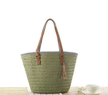 Beach Bag Woven Bag Casual Handbag - Minihomy