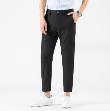 Ice Drape Men's Polyester Cropped Pants: Stay Cool and Stylish - Minihomy