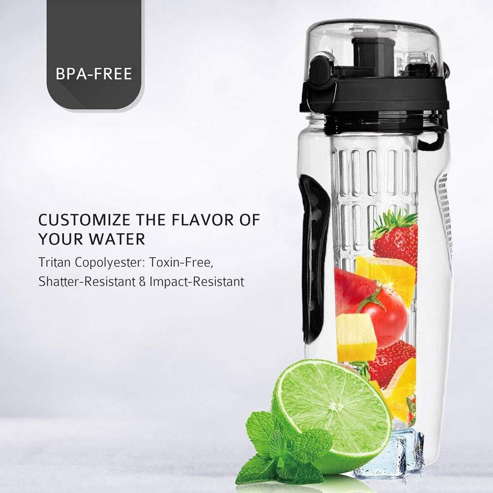 1000ml Water Fruit Bottle - BPA Free Plastic Sport Infuser Water Bottle - Minihomy