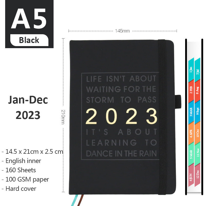 English Agenda Book: Weekly Planner, Daily Log, Meeting Notes, To Do List, Productivity Organizer - Minihomy