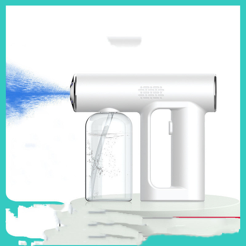 Electric Sanitizer Sprayer: Blue Light Nano Steam Disinfection Gun for Home & Car - Wireless USB Humidifier Atomizer - Minihomy