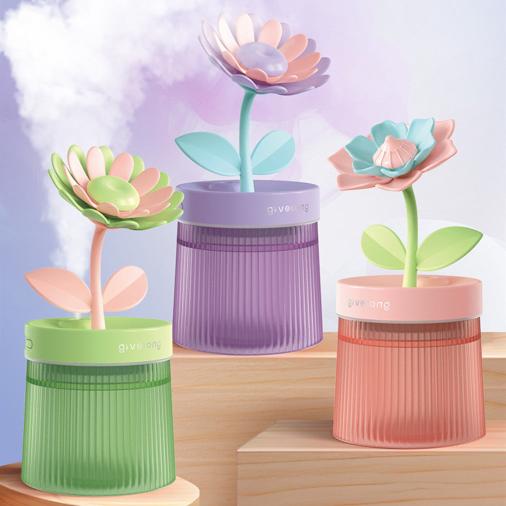 Mini USB Flower Shape Humidifier - Quiet and Portable Hydrating Water Purification Spray - Minihomy