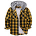 Hooded Plaid Shirt Men's Casual - Minihomy