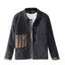 Mens Casual Patchwork Striped Contrast Jacket - Minihomy