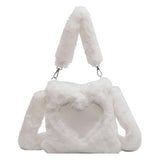 Love Handbags Winter Plush Shoulder Bags For Women - Minihomy