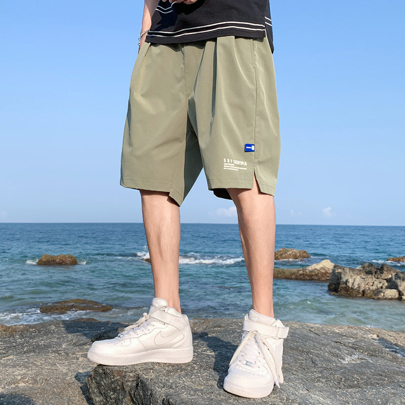 Ice Silk Shorts Summer Thin Quick-drying Casual Pants Men's Beach Basketball Sports Pants - Minihomy