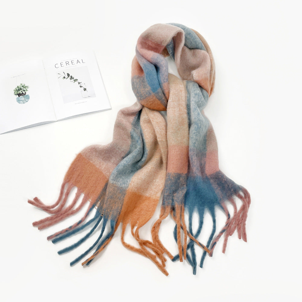 Women's Autumn And Winter Mohair Scarf