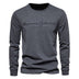 Men's Casual Exercise Round Neck Print Long Sleeves Bottoming Shirt - Minihomy