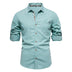 Men's Casual Lapel Long Sleeve Shirt - Minihomy