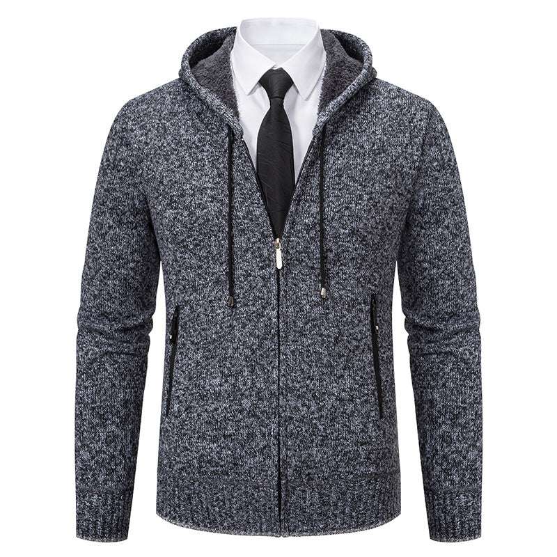 Men's Solid Color Cardigan Sweater: Stay Warm in Style - Minihomy