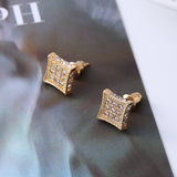 Titanium Steel Small Ear Studs: Simple Retro Minority Light Luxury Temperament Earrings For Women