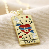 Colorful Oil Necklace Tarot Square Pendant - Minihomy