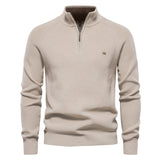 Men's Simple Half Turtleneck Solid Color Top - Minihomy