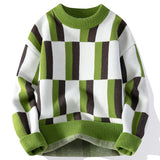 Men's Round Neck Multicolor Sweater Simple Knitwear - Minihomy