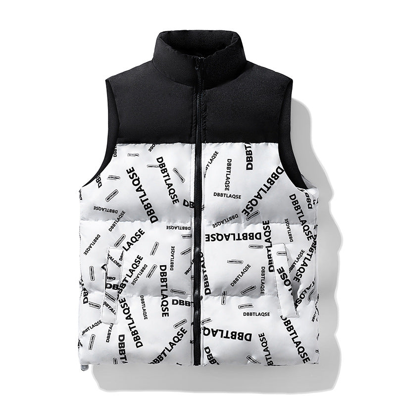 Men's Winter Stitching Sleeveless Cotton Coat - Minihomy