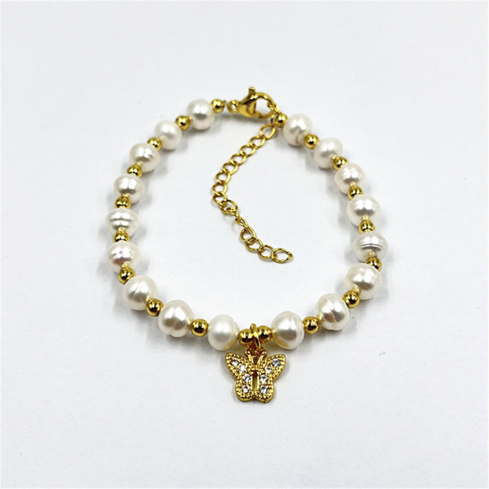 Women's Irregular Shaped Baroque Style Freshwater Pearl Bracelet