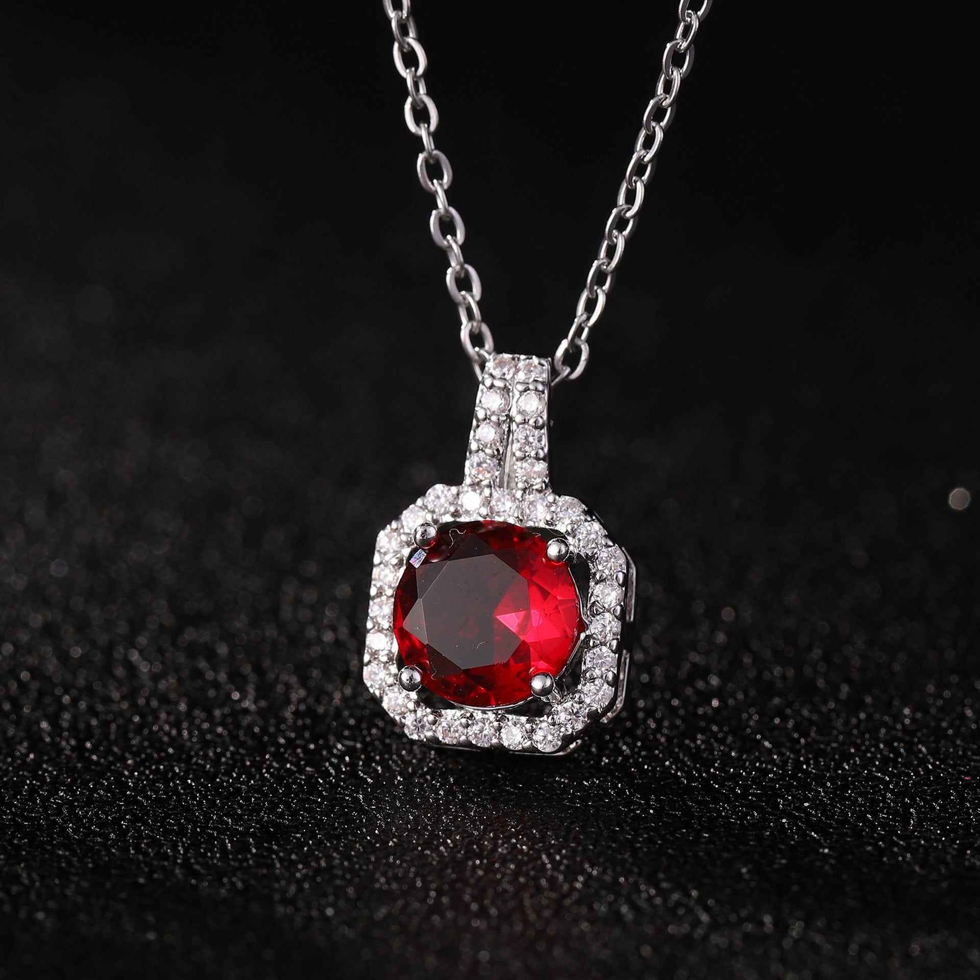 Perfume Bottle Pendant Necklace Women's Full Diamond - Minihomy