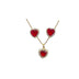 Chic Copper Micro Inlaid Zircon Peach Heart Fashion Simple Necklace - Minihomy