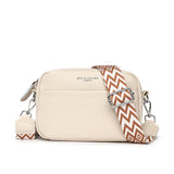 Crossbody Bags With Rhombus Embroidered Wide Shoulder Strap Cute Small Square Bag - Minihomy