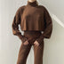 Autumn And Winter New Turtleneck Loose Long Sleeve Top Female Casual Set - Minihomy