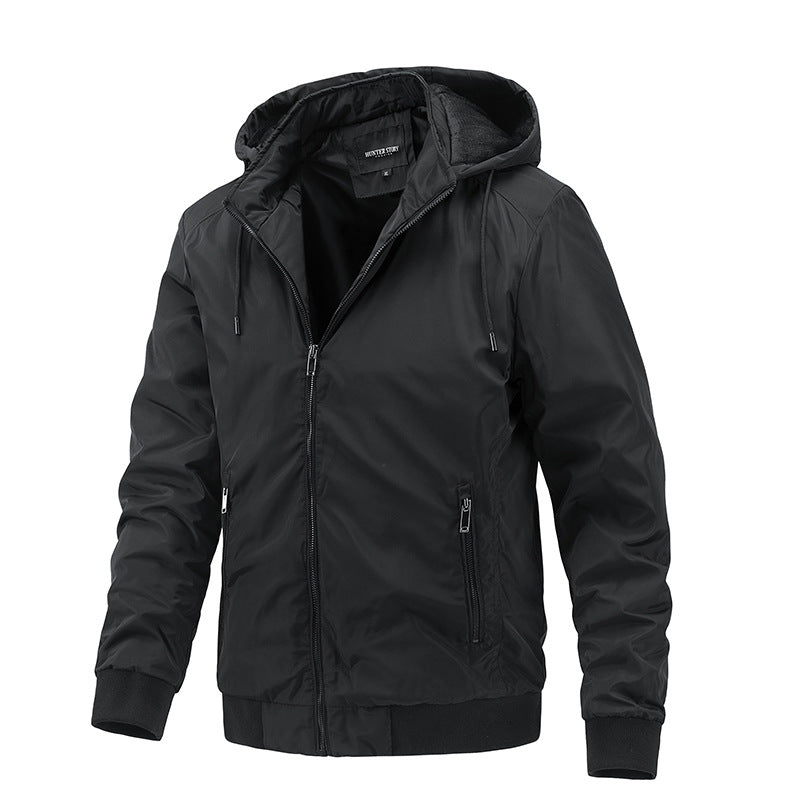 Men's Detachable Hooded Jacket Casual Sports Thin Cotton Jacket - Minihomy