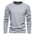 Men's Casual Exercise Outer Wear Round Neck Cotton Base Shirt - Minihomy