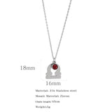 Necklace Stainless Steel Zircon Ornament: Adorn Yourself with Celestial Elegance - Minihomy