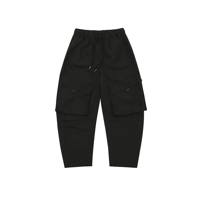 Men's Casual Solid Color Retro Workwear Pants - Minihomy