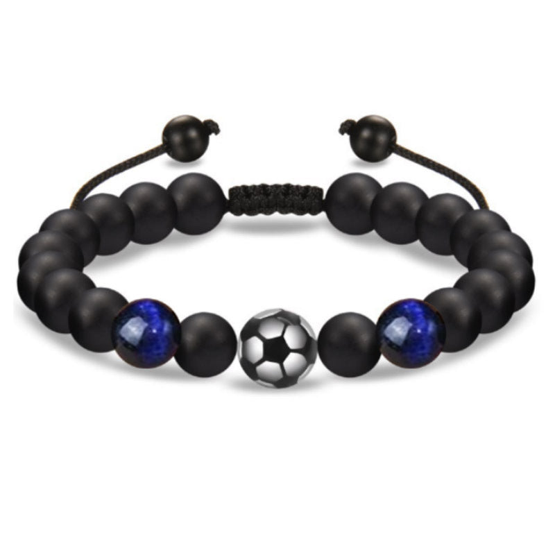 Men's Football Beaded Woven Bracelet - Minihomy