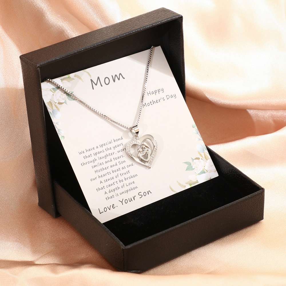 Mother's Day Necklace Gift Box Love Necklace For Women Fine Jewelry Women Accessories Fashion Jewelry - Minihomy