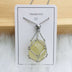 Medium Natural Crystal Mesh Bag Bamboo Necklace Woven - Minihomy