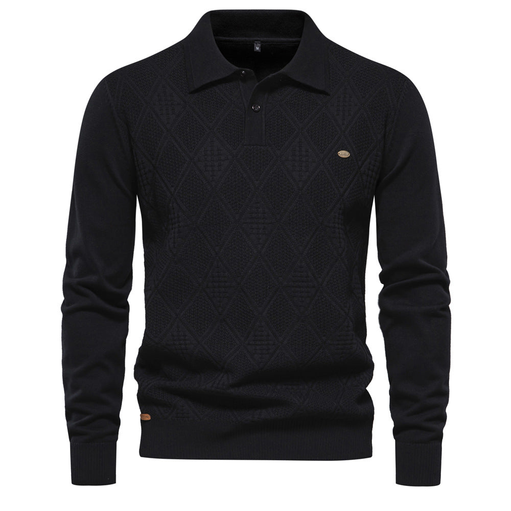 Men's Slim Lapel Knitted Sweater - Minihomy